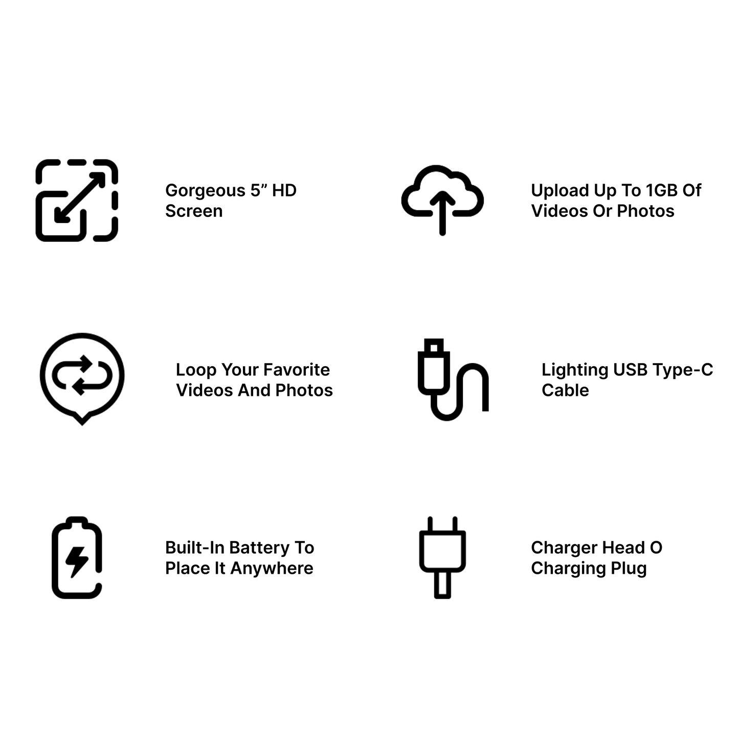 Rechargeable Digital Photo/Video Frame